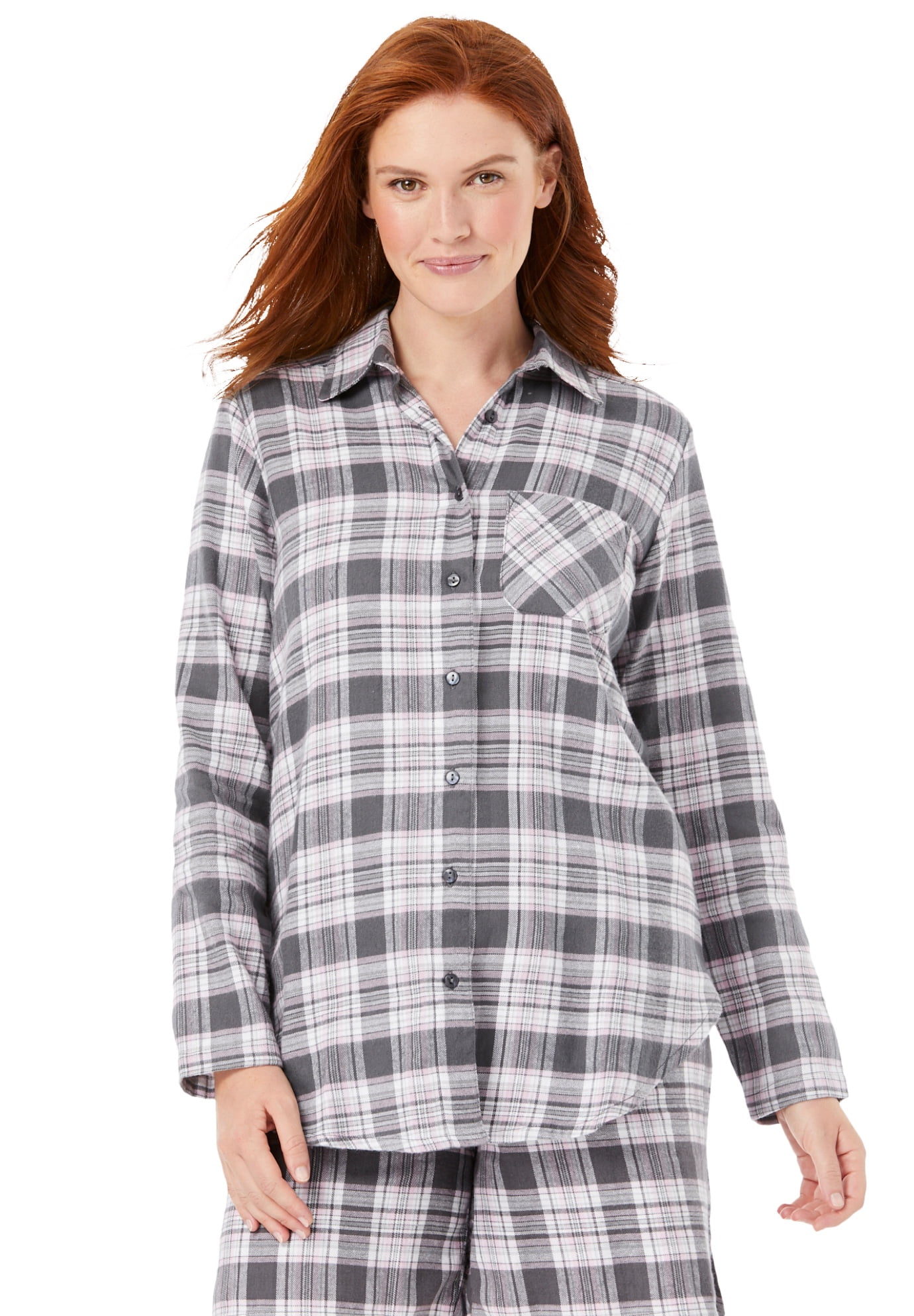 women's flannel pajama tops
