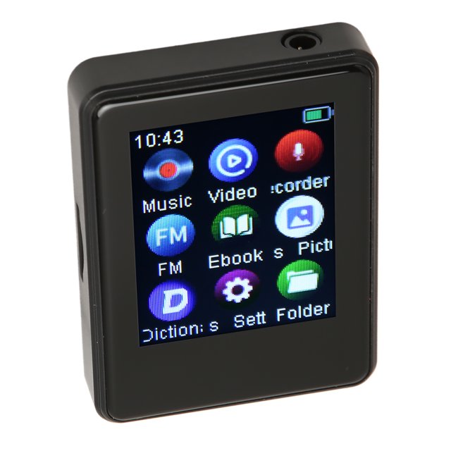 Lecteur MP3, Fonction Réveil Lecteur de Musique Portable Stable Léger Son HiFi 1,77 Po en Plein Écran Tactile Multi Formats pour l'Apprentissage