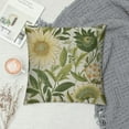 thumbnail image 2 of MLJA  Decorative Throw Pillows Cases Cushion Cover for Sofa Couch Bed,Sunflower Pattern,,Green Cream, 2 of 5