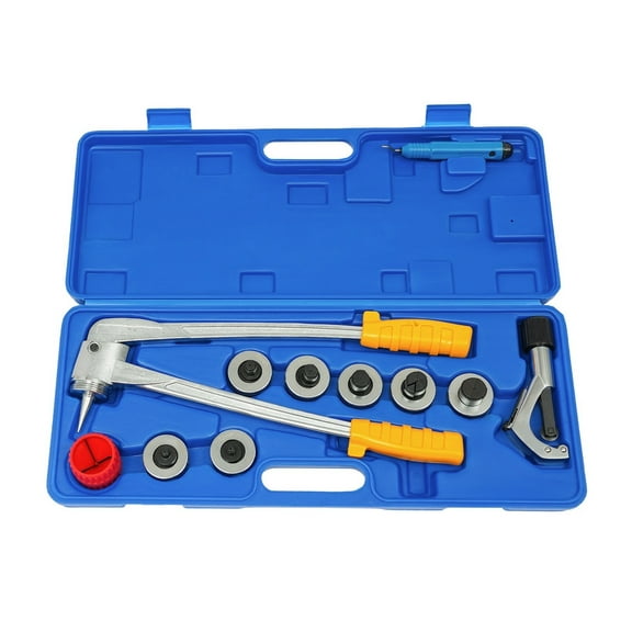 Lever Tube Expander Kit with 7 Interchangeable Heads | Manual HVAC & Plumbing Tool Set for 10-28mm Pipes ,Easy to Use