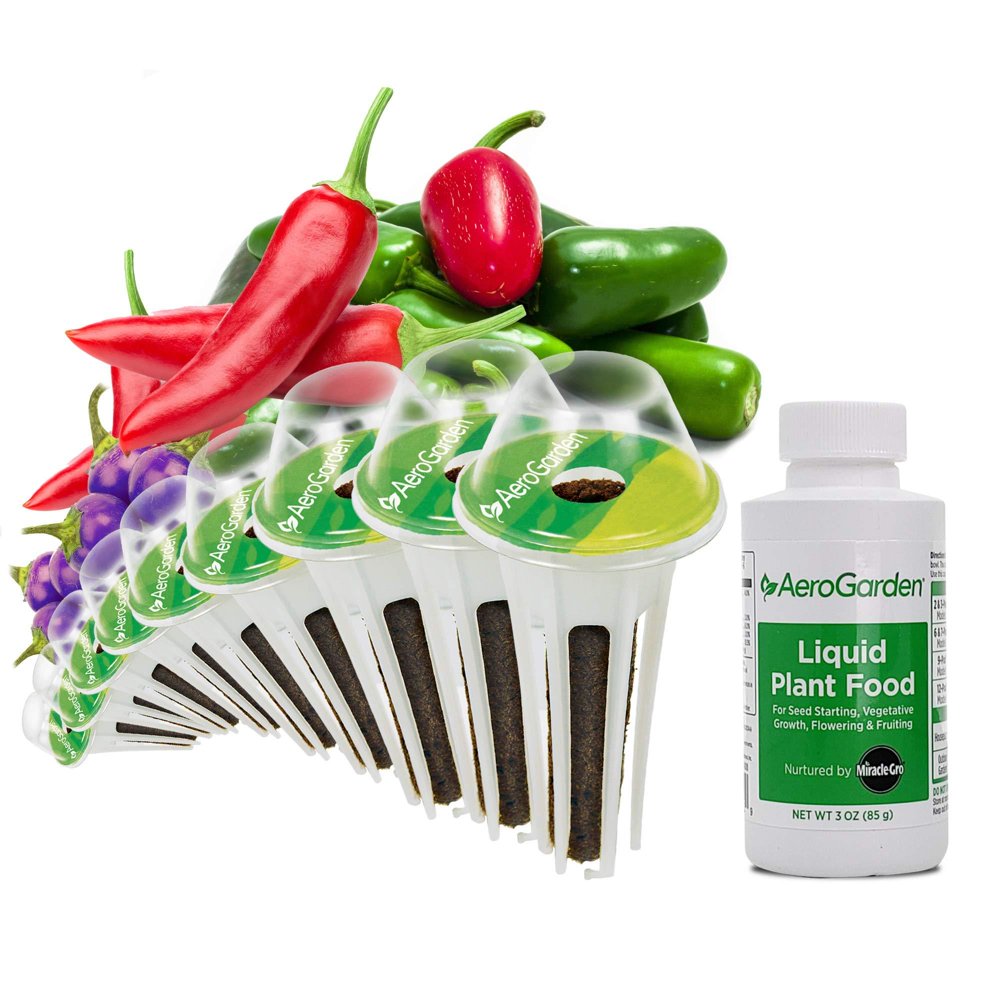 AeroGarden Spicy Chili Pepper Seed Pod Kit, 9 9pod