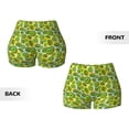 thumbnail image 3 of Sigee Watercolor Kiwi Fruits Summer Print Women's High Waist Workout Shorts - Squat Proof, Tummy Control, Yoga and Gym Activewear-X-Large, 3 of 9