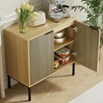 thumbnail image 4 of Youtrend Kitchen Sideboard,Buffet Cabinet with Adjustable Shelf and 2 Doors,Coffee Bar Cabinet for kitchen,Living Room,Bedroom,Natural Oak, 4 of 10