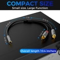 thumbnail image 2 of Adaptador de audio estéreo Cable Togconn de 3,5 mm a 2 RCA (paquete de 2), 2 of 7