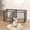 Black + Metal, variant on Hidden Cat Litter Box Enclosure Furniture, Indoor Wooden Cat House with Cabinet, Modern Side Table with Storage Shelf for Living Room or Bedroom – White MDF 18.9x20.87x24.8 inches