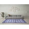 thumbnail image 3 of Ahgly Company Indoor Square Persian Blue Traditional Area Rugs, 5' Square, 3 of 4