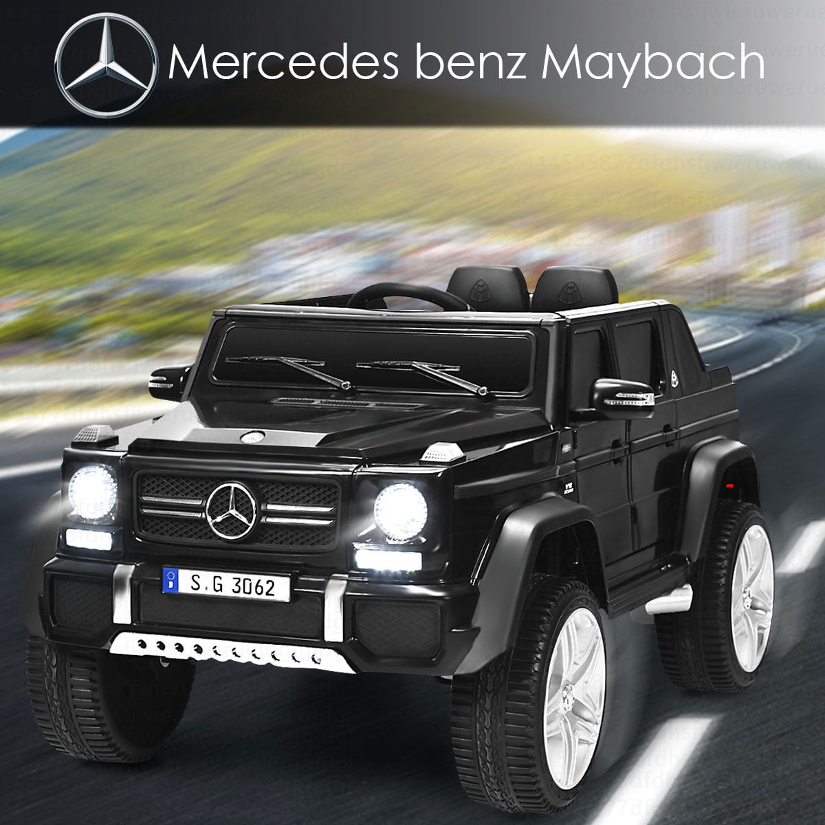 Costway Mercedes Benz 12V Electric Kids Ride On Car RC Remote Control W/Trunk Black
