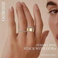 thumbnail image 5 of (Gold-6)2-Pack 14K Gold Plated Stacking Rings for Oura Gen 4/Oura Gen 3, Cubic Zirconia Simulated Diamond Oura Ring Stack for Women, 5 of 5