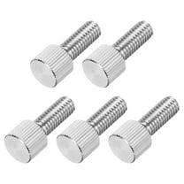 5 Pcs M6 x 16mm Flat Knurled Head Thumb Screws for Electronic, Machine