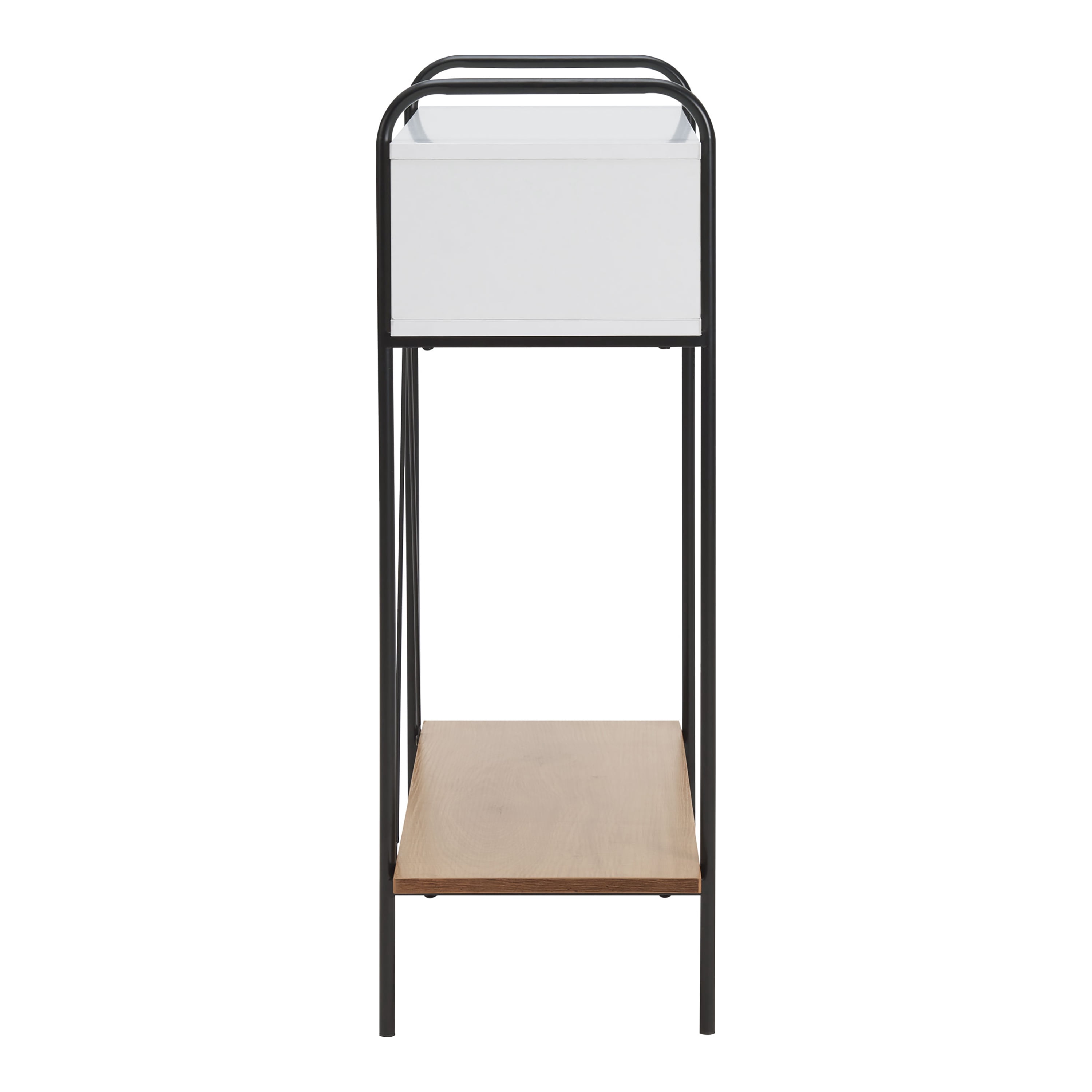 Furniture of America Shaye 2-Shelf Wood White Console Table