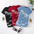 thumbnail image 4 of Toddler Boy Summer Clothes Kids Dinosaur Print Short Sleeve T-shirt Top Shorts 2Pcs Casual Outfit for Little Boy 2-7 Years, 4 of 5