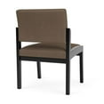 thumbnail image 3 of Lenox Wood Reception Waiting Room Armless Guest Chair / Black Wood / Brown, 3 of 5