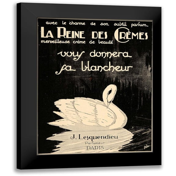 Vintage Apple Collection 12x14 Black Modern Framed Museum Art Print Titled - Swan Cremes