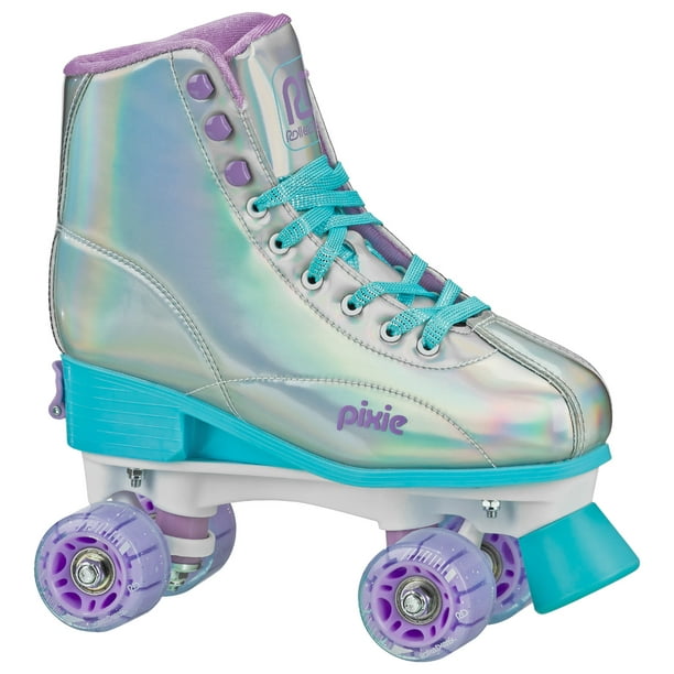 Roller Derby Girls Pixie Holographic Roller Skates with Adjustable sizing  (3-6) - Walmart.com