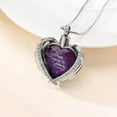 thumbnail image 2 of Cremation Jewelry for Ashes Pendant - Crystal Heart Urn Necklace with Mini Keepsake Urn Memorial Ash Jewelry, 2 of 6