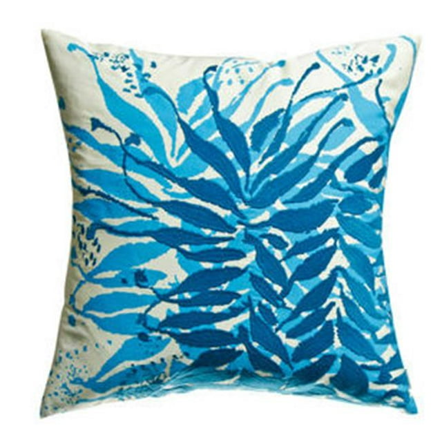 Oreiller Water 18 Po x 18 Po - Bleu-Moutarde