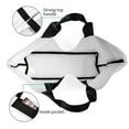thumbnail image 4 of Balery White Bolsa Tote Estilo Estético con Cremalleras, Bolsa de Hombro, Bolsa de Compras Grande y Plegable, 4 of 8