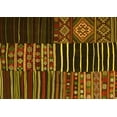 thumbnail image 1 of Ahgly Company Machine Washable Indoor Rectangle Patchwork Yellow Transitional Area Rugs, 2' x 5', 1 of 4