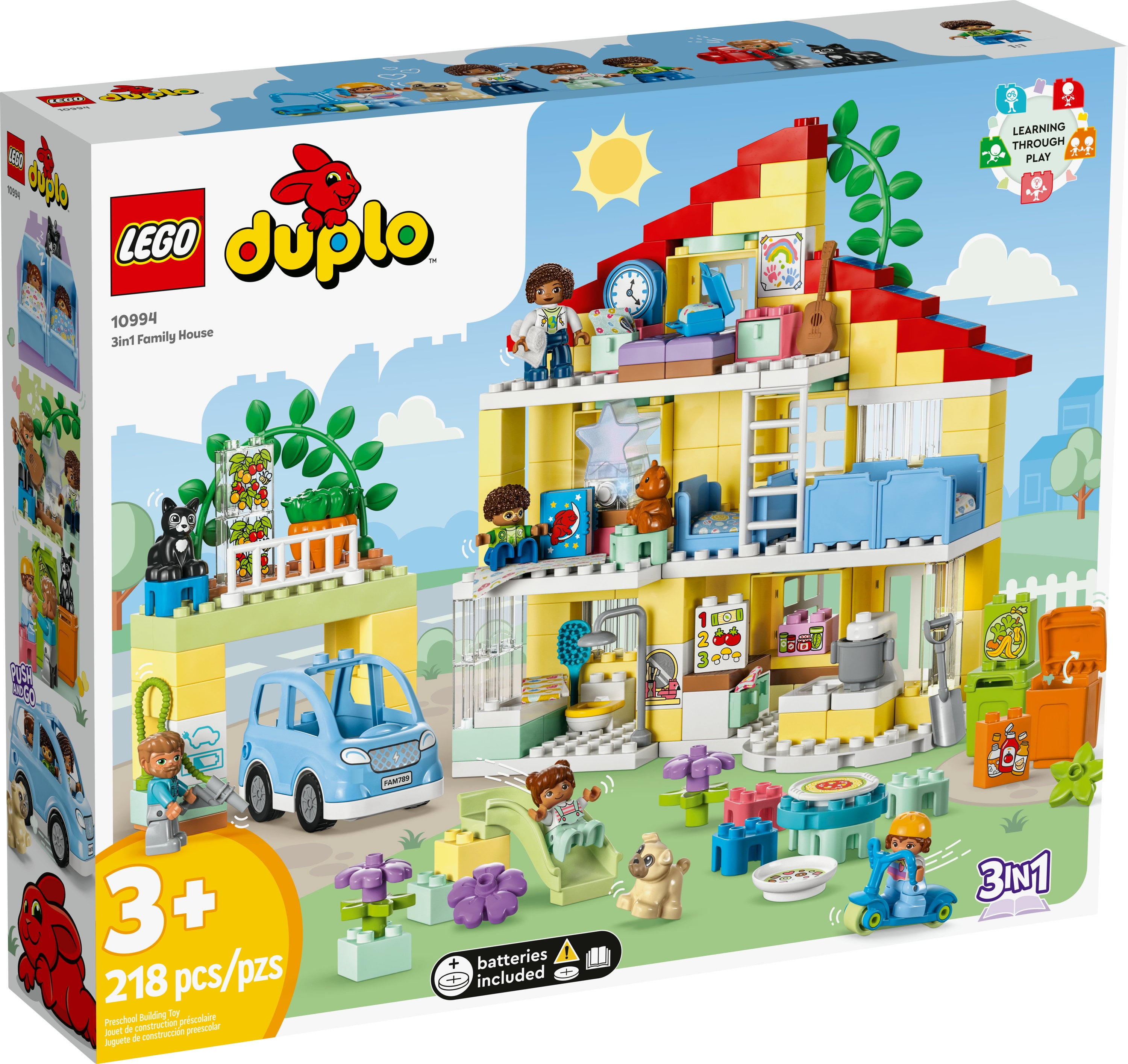 LEGO DUPLO Town 3 in 1 Family House Pretend Building Toy Set 10994
