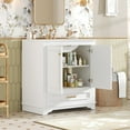 thumbnail image 2 of Euroco 30" Luxurious Bathroom Vanity with Ceramic Sink, Bathroom Vanities Cabinet with 2 large Soft Closing Doors, Solid Wood Frame Bathroom Storage Cabinet, 2 of 9