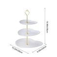 thumbnail image 2 of 3 Tier Ceramic Cake Stand Wedding, Dessert Cupcake Stand for Tea Party Serving Platter, 2 of 6