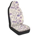 thumbnail image 2 of Uourmeti Protective Front Car Seat Covers, Polyester Fabric Elastic Auto Seat Covers, Purple Wildflower Print, 2 of 12
