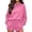 Hot Pink, variant on Norvella Womens Half Zip 2 Piece Shorts Set Long Sleeve Pullover Top Elastic Waist Bottoms With Pockets Matching Casual Sweatsuit