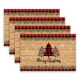 thumbnail image 1 of Mantel individual navideño de lino, decoración de muebles, mantel individual aislado, mantel individual occidental antisuciedad, 1 of 6