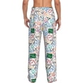 thumbnail image 6 of Cauagu Back To School Mens Pajama Pants Sleep & Lounge Pants,PJ Bottoms with Pockets-Small, 6 of 7