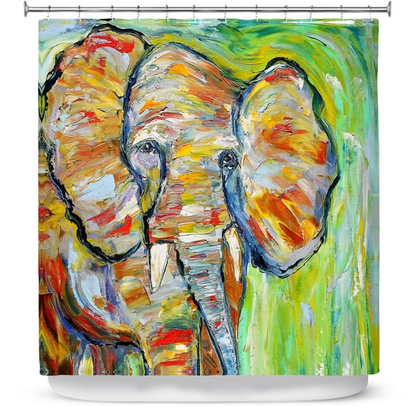 Shower Curtains 70" x 84" from DiaNoche Designs by Karen Tarlton - Wild Elephant