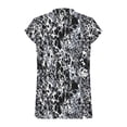 thumbnail image 4 of cocolona Womens Summer Silk Satin Tops Plus Size V Neck Short Sleeve T-shirt Fashion Casual Cute Print Tees Blouses, 4 of 6