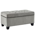thumbnail image 4 of Modern Velvet Rectangular Storage Ottoman, 4 of 7