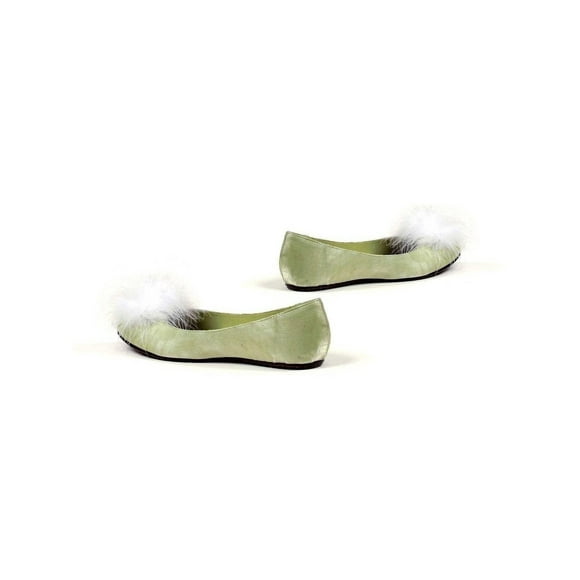 Ellie Shoes E-016-Tinker Escarpin Satin Plat pour Femmes Vert / 8