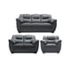 thumbnail image 1 of Sala de Piel Genuina, Sofa, Love y Sillón, 3 Piezas, Mod. Toscana, Gris Oxford, 1 of 6