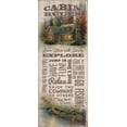 thumbnail image 1 of Thomas Kinkade Cabin Rules 12" x 30" Wood Sign, 1 of 1