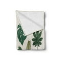thumbnail image 2 of Tropical Soft Flannel Fleece Blanket, Vintage Botanical Composition of Different Kinds of Tree Leaves from Exotic Nature, Cozy Plush for Indoor and Outdoor Use, 50" x 70", Multicolor, by Ambesonne, 2 of 5