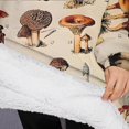 thumbnail image 3 of Oversized Wearable Blanket Hoodie,Brown Mushroom Label Light Pattern Sherpa Blanket Hoodie with Super Pockets,Super Warm Fuzzy Pullover for Women & Men, 3 of 6