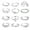 Silver, variant on Women's Alloy Lotus Knot Toe Rings with Rhinestone and Geometric Design (12 Pieces)