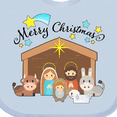 thumbnail image 4 of Inktastic Merry Christmas Cute Nativity Scene Boys or Girls Baby Bib, 4 of 4