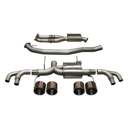 Corsa Performance 14999BRZ Xtreme Cat-Back Exhaust System; Dual Rear Exit; 3.5 in. Dia.; Incl. Muffler/Pipes/Clamps/Quad 5 in. Dual Wall Flat-Cut Pro-Series Bronze