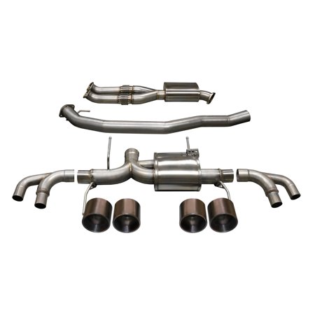 Miata Performance Exhaust - Corsa Performance 14999BRZ Xtreme Cat-Back Exhaust System; Dual Rear Exit; 3.5 in. Dia.; Incl. Muffler/Pipes/Clamps/Quad 5 in. Dual Wall Flat-Cut Pro-Series Bronze Tips;