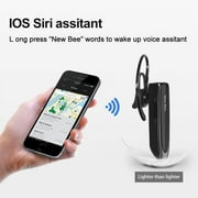 New Bee Bluetooth Headphones V5.0 Wireless (24H Talk Time/180D Standby) w/Mic, Dual Device Connectivity for iPhone/Android/Samsung/Laptop, Business Trucker Headsets,Black