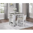 thumbnail image 1 of Topline Home Furnishings Multi-Functional White 3pc Dining Set, 1 of 5