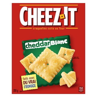 Cheez-It* Baked Snack Crackers White Cheddar 200 g, Crisp, flavourful and packaged for freshness, each bite-size square of Cheez-It* crackers contains 100% deliciousness.