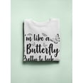 thumbnail image 3 of I'm Like A Butterfly Sweatshirt Women -Smartprints Designs, Female 3X-Large, 3 of 4