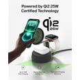 thumbnail image 6 of Belkin MagSafe Charger Compatible, 3-in-1 Qi2 Wireless Charging Dock 25W, Adjustable Wireless Charger for iPhone 17, Apple Watch, AirPods, Desktop Phone Stand w/ 45W Adapter - Charcoal, 6 of 10