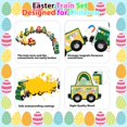 thumbnail image 3 of Tren magnético de madera con animales y huevos de Pascua para niños Yxwomenxy, 3 of 9