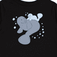 thumbnail image 4 of Inktastic Cute Manatees with Bubbles Boys or Girls Long Sleeve Toddler T-Shirt, 4 of 5