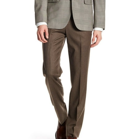 New Brooks Brothers Men's Regent Fit Wool Trousers, Brown, 38x30, 5727-6