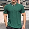 thumbnail image 2 of Men's Muscle Fit Workout T Shirt Athletic Training Top Gym Running Basketball Performance Activewear Short Sleeve Tee Men's Tops T-Shirt Casual Crew Neck Loose, 2 of 5